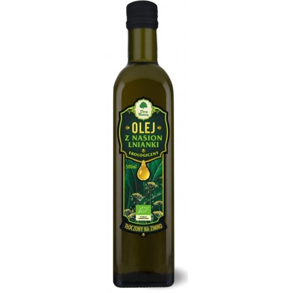 Olej z lnianki 500 ml BIO Dary Natury cena 38,29zł