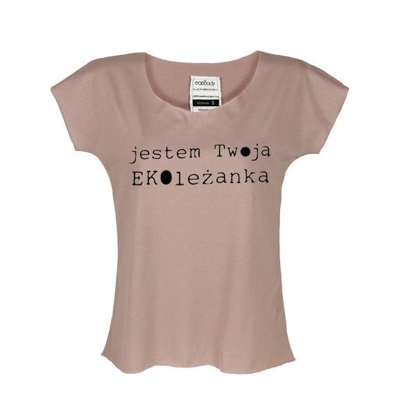 Lavera koszulka różowa "Jestem twoją EKOleżanką" rozmiar XS Eco Body cena 69,14zł