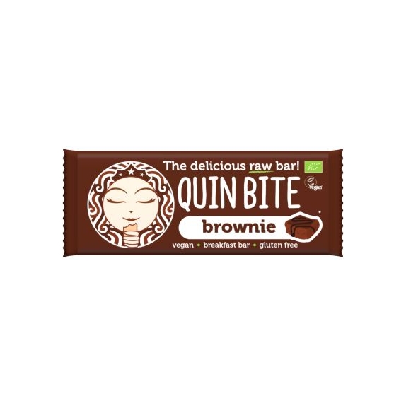 Baton brownie bez glutenu BIO 30 g Quin Bite cena 4,67zł