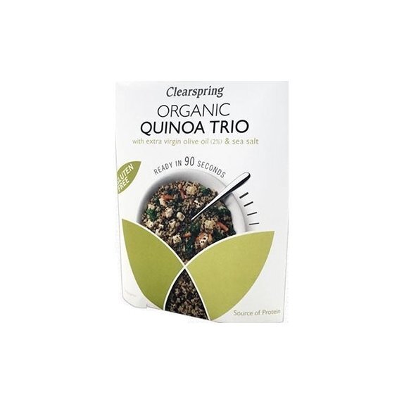 Danie Quinoa Trio z oliwą z oliwek extra virgin i solą morską bez glutenu  BIO 250 g Clearspring cena 23,89zł
