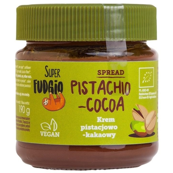 Krem pistacjowo-kakaowy bezglutenowy BIO 190 g Me Gusto (Super Fudgio) cena 23,70zł