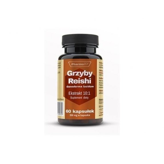Grzyby Reishi ekstrakt 10:1 60 kapsułek Pharmovit cena 36,35zł