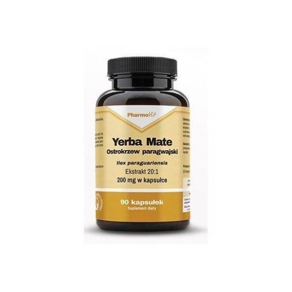Yerba mate ostrokrzew paragwajski ekstrakt 20:1 90 kapsułek Pharmovit cena 41,32zł