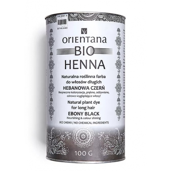 Bio Henna HEBANOWA CZERŃ do włosów długich 100 g Orientana cena 37,00zł