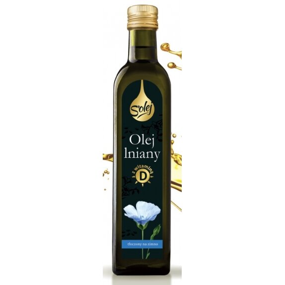 S'olej lniany z witaminą D 250 ml Oleofarm cena 8,90zł