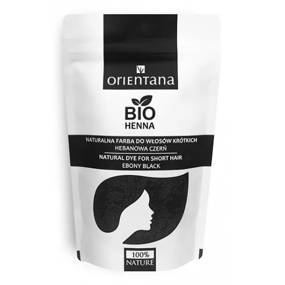 Bio Henna HEBANOWA CZERŃ do włosów półdługich 50g Orientana cena 26,00zł