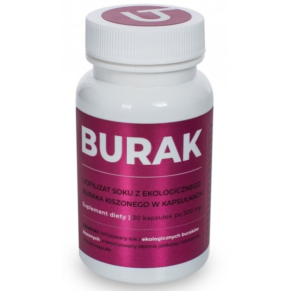 Visanto Burak liofilizat soku z ekologicznych buraków kiszonych 300 mg 30 kapsułek cena 65,90zł