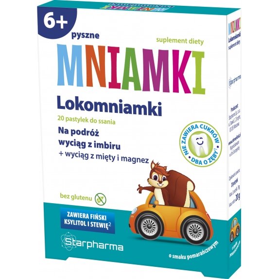 Lokomniamki pastylki do ssania dla dzieci w podróży 20 pastylek Starpharma cena 6,90zł