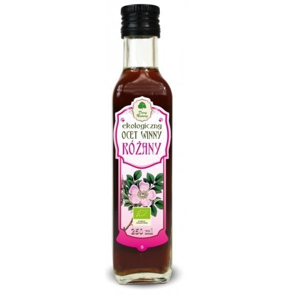 Ocet winny różany EKO 250 ml Dary Natury cena 6,35zł