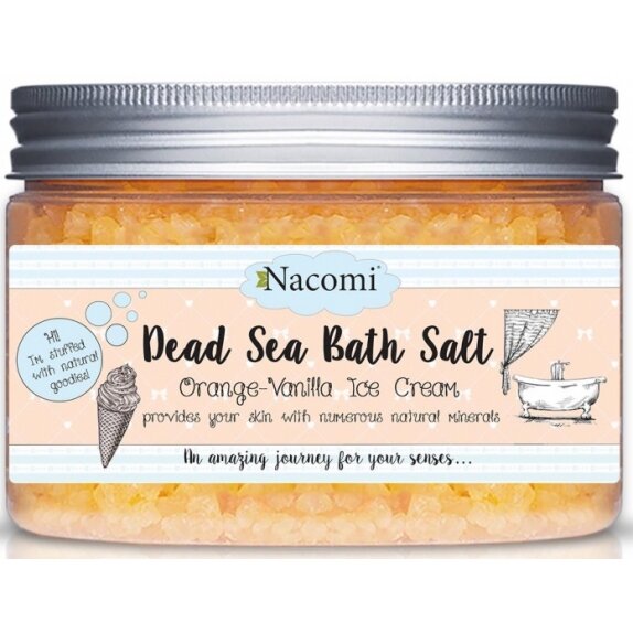 Nacomi sól do kąpieli pomarańcza-wanilia 450 g + próbka w kształcie serca GRATIS cena 14,40zł