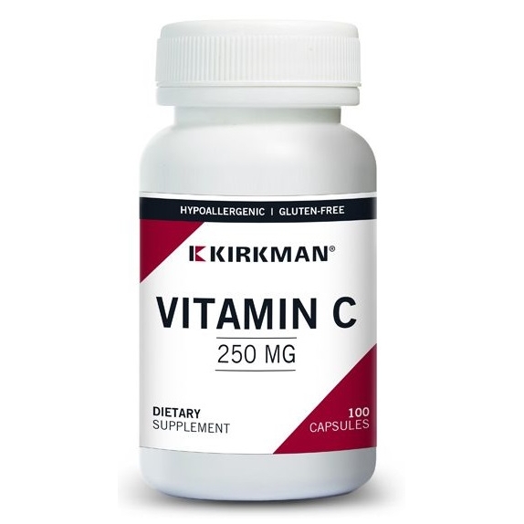 Kirkman Vitamin C 250 mg (Hypoallergenic) witamina C 100 kapsułek cena 169,00zł