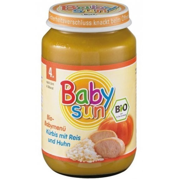 Danie dynia-ryż- kurczak od 4 miesiąca 190 g Baby Sun cena 5,55zł