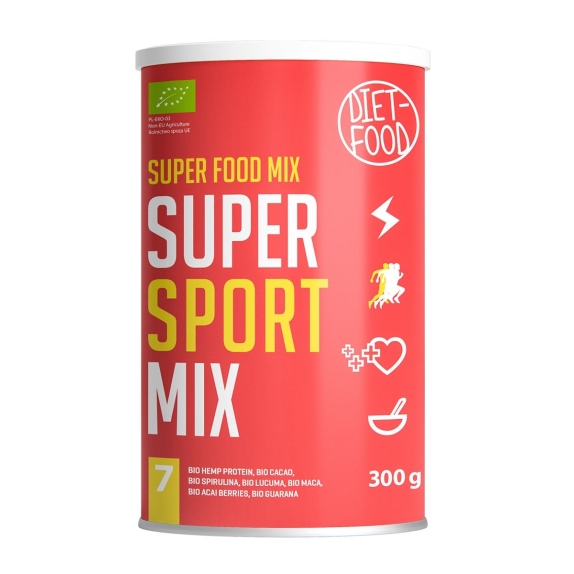 Mieszanka wspomagająca trening (Super Sport Mix) BIO 300 g Diet Food MAJOWA PROMOCJA!  cena 14,87$