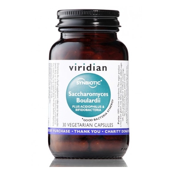 Viridian Synbiotyk Saccharomyces Boulardii 30 kapsułek cena 34,96$