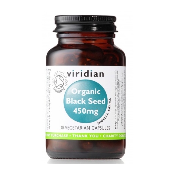 Viridian Organic Black Seed Ekologiczna Czarnuszka 450 mg 30 kapsułek cena 49,90zł