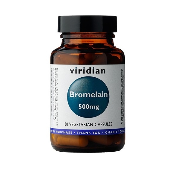 Viridian Bromelain 500 mg 30 kapsułek cena 65,00zł