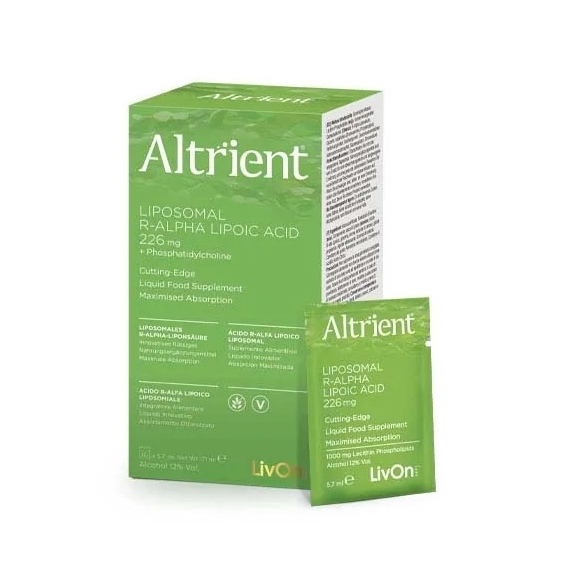 Altrient® R-ALA Liposomalny Kwas Alfa-Liponowy 226 mg LivOn Labs 30saszetek cena 123,12$