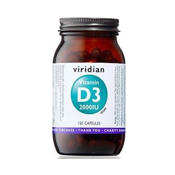 Viridian Witamina D3 2000IU 150 kapsułek cena 177,00zł