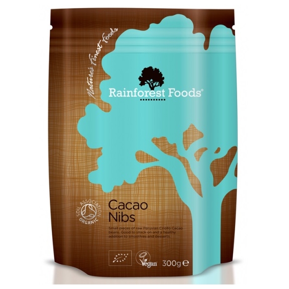 Rainforest Foods Kakao RAW Kruszone Ziarna BIO 300 g cena 59,00zł