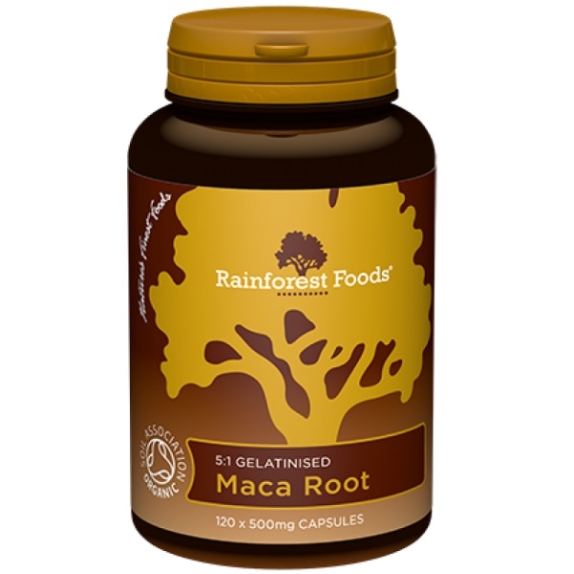 Rainforest foods maca 500mg 120kaps BIO cena €17,89