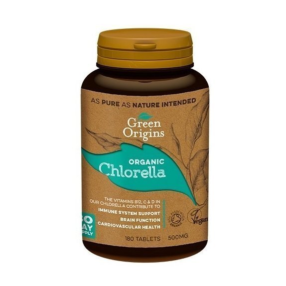 Chlorella BIO 500 mg 180 tabletek Green Origins cena 57,15zł
