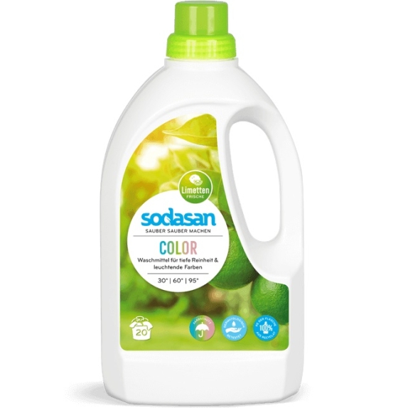 Sodasan płyn do prania color 1,5 l limonka cena 38,59zł