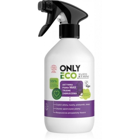 Onlyeco Spray do czyszczenia trudnych zabrudzeń aktywna piana max 500 ml cena €3,58