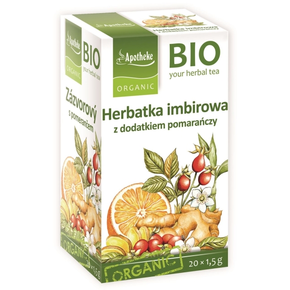 Herbata imbirowa z pomarańczą 20 saszetek BIO Apotheke cena 7,95zł