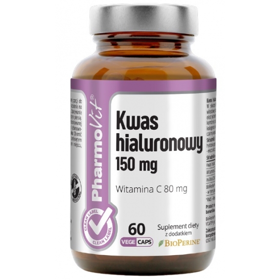 Pharmovit Kwas hialuronowy 150 mg 60 kapsułek cena 44,15zł