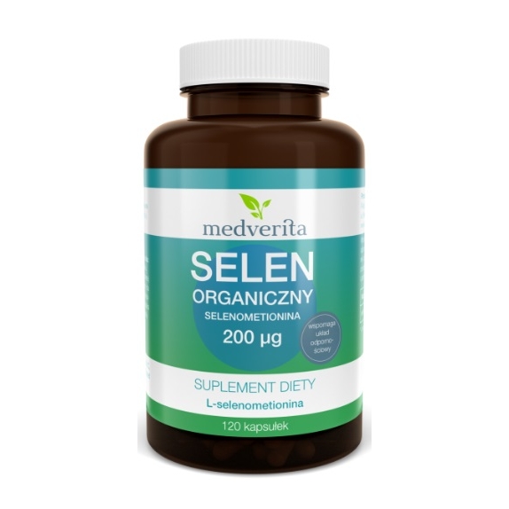 Selen organiczny 200mcg 120 kapsułek Medverita cena 22,89zł