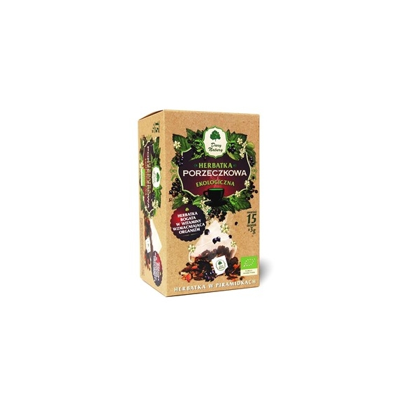 Herbata porzeczkowa piramidki 15 saszetek x 3 g BIO Dary Natury cena 10,95zł