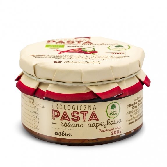 Pasta różano-paprykowa ostra Bio 200 g Dary Natury cena 4,58$