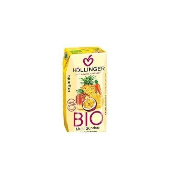 Napój wieloowocowy z sokiem z marchwi Sunrise Bio 200 ml Hollinger cena €0,70
