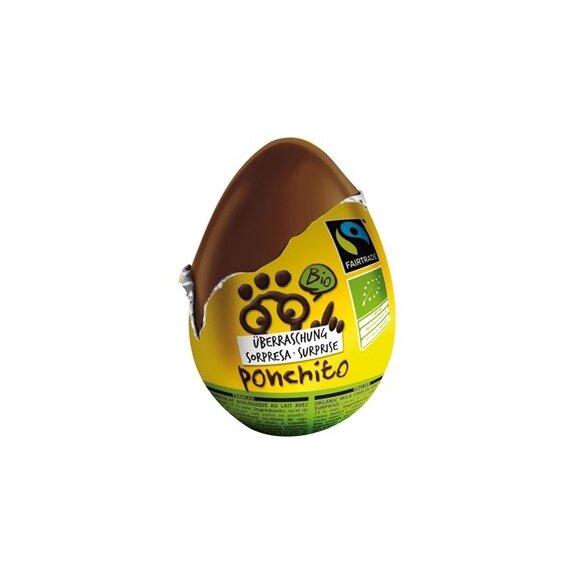 Jajko niespodzianka bezglutenowe Fair Trade Bio 20 g Ponchito cena €2,59
