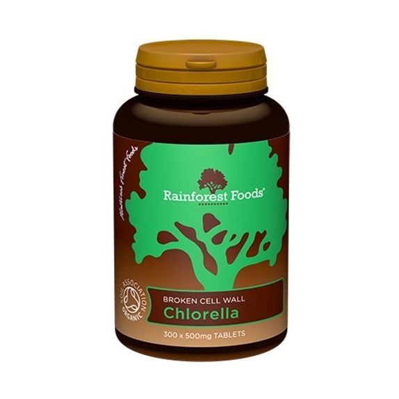 Rainforest foods chlorella 300 tabletek BIO cena €15,85