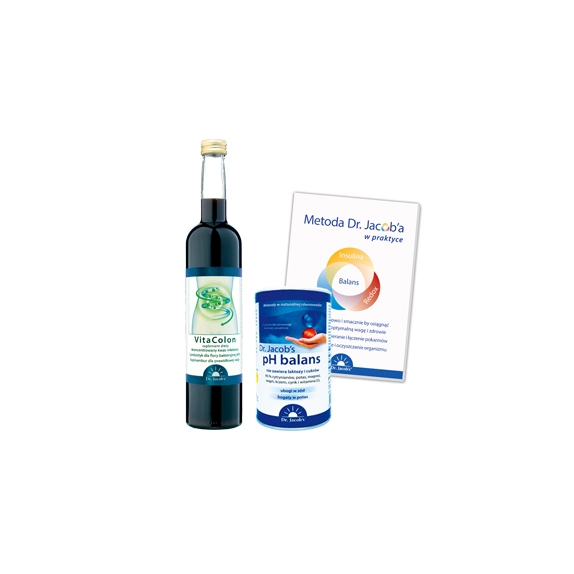 Dr Jacobs VitaColon 500 ml +ph balans 300 g + książka "Metoda Dr. Jacob'a". Kuracja Dr. Jacob'a cena €45,07
