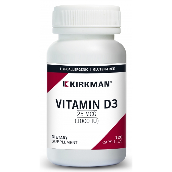 Kirkman Vitamin D-3 1000 IU 25 µg 120 kapsułek cena 112,99zł
