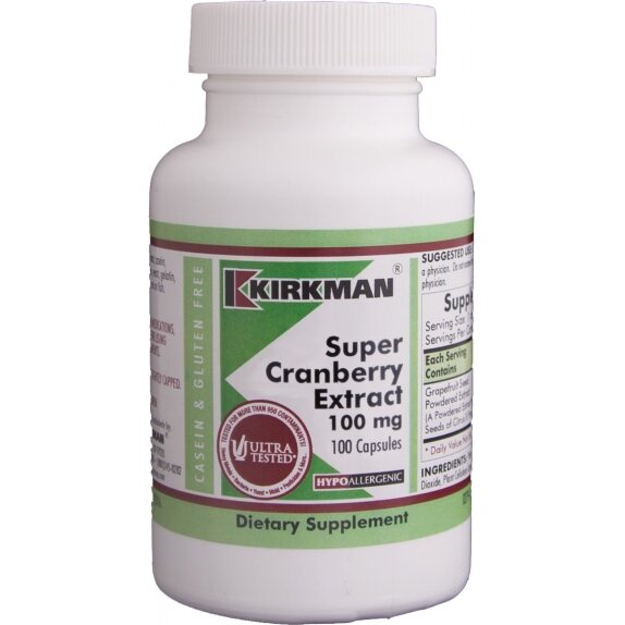 Kirkman Super Cranberry Extract 100 mg 100 kapsułek cena 278,59zł