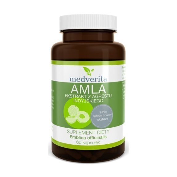 Amla ekstrakt z agrestu indyjskiego 60 kapsułek Medverita cena 17,89zł