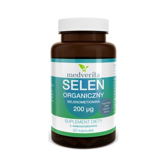 Selen organiczny L-selenometionina 200µg 60 kapsułek Medverita cena 15,59zł