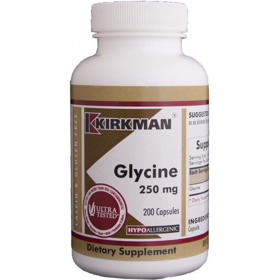 Kirkman Glycine 250 mg (Hypo) 200 kapsułek cena 119,90zł