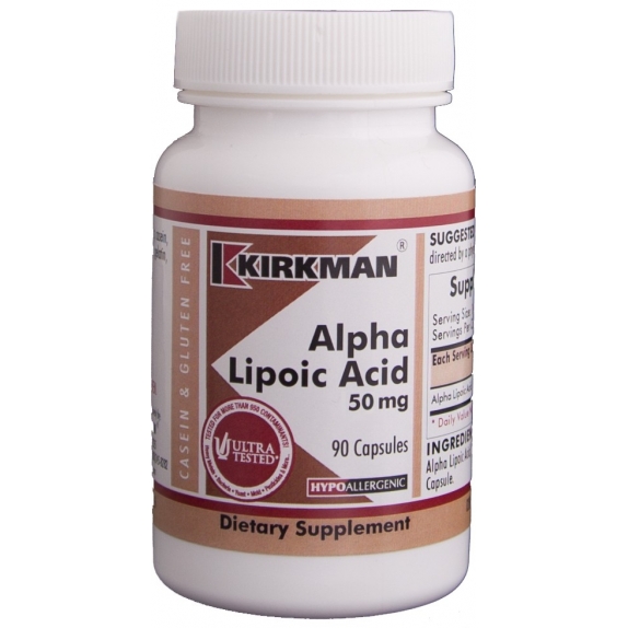 Kirkman Alpha Lipoic Acid 50 mg (Hypo) 90 kapsułek cena 209,00zł