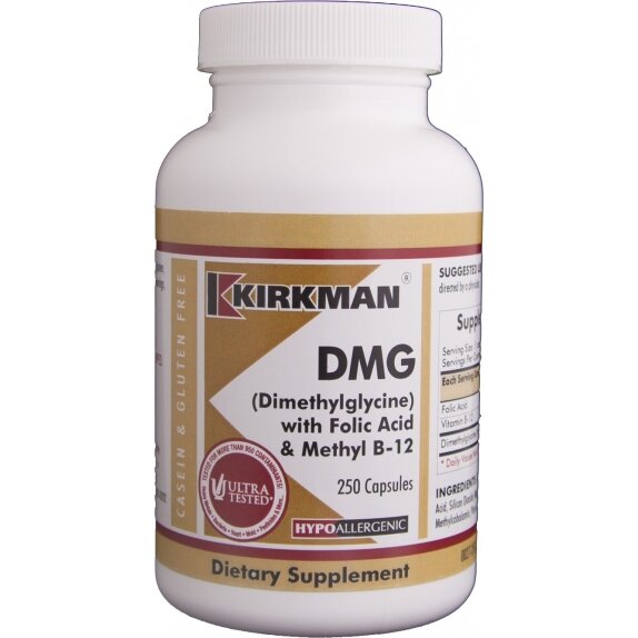 Kirkman DMG with Folic Acid & B12 250 kapsułek cena 379,95zł