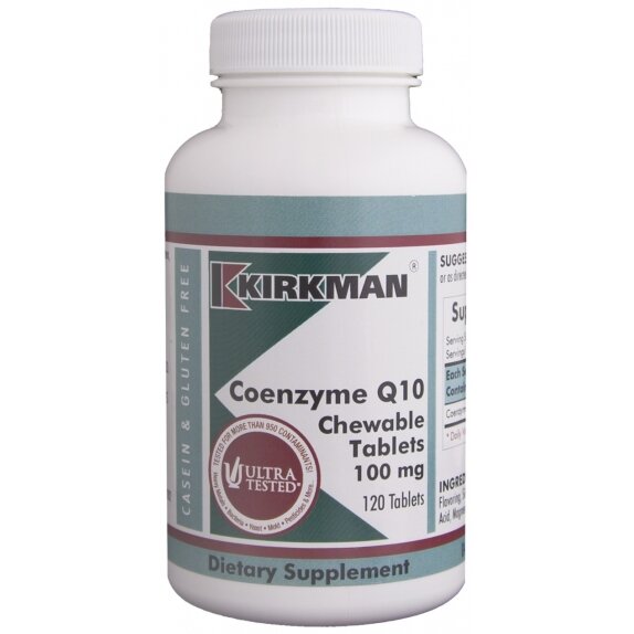 Kirkman Coenzyme Q10 100 mg (with Stevia) 120 tabletek do życia cena 330,21zł