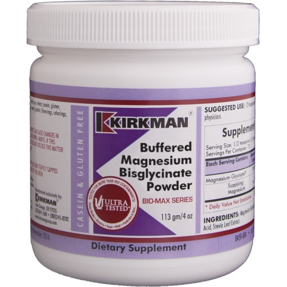 Kirkman Buffered Magnesium Bisglycinate Powder 113 g cena €45,07
