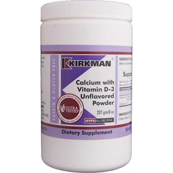 Kirkman Calcium with Vitamin D-3 Powder – Unflavored (Hypo) 227 g cena 219,00zł
