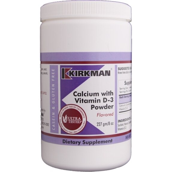 Kirkman Calcium with Vitamin D-3 Powder – Flavored 227 g cena €38,02