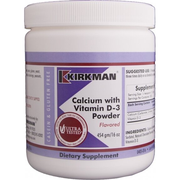 Kirkman Calcium with Vitamin D-3 Powder – Flavored 454 g cena 235,10zł