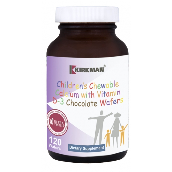 Kirkman Children's Calcium Chocolate Wafers 120 tabletek do żucia cena 179,90zł