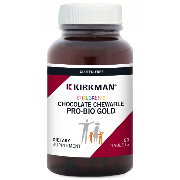 Kirkman Children's Chewable Pro-Bio Gold Chocolate Wafers 90 tabletek cena 320,00zł